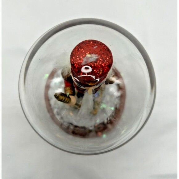 Nutcracker 5" Waterless Snow Globe~Glass Dome w Wood Base~ Christmas Decoration - Picture 6 of 8